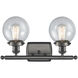 Ballston Beacon 2 Light 16 inch Oil Rubbed Bronze Bath Vanity Light Wall Light in Seedy Glass, Ballston