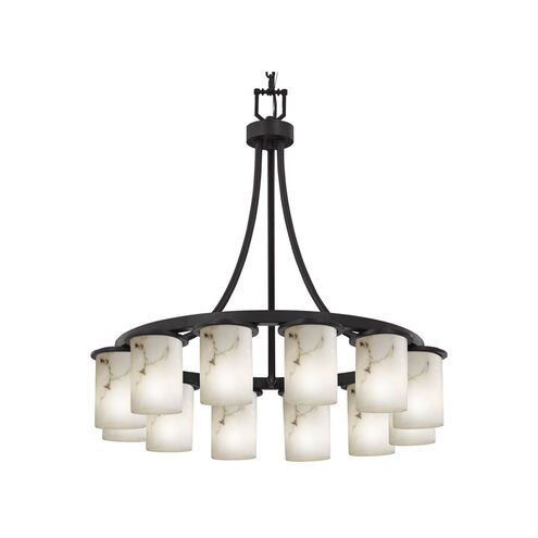 LumenAria LED 28 inch Matte Black Chandelier Ceiling Light