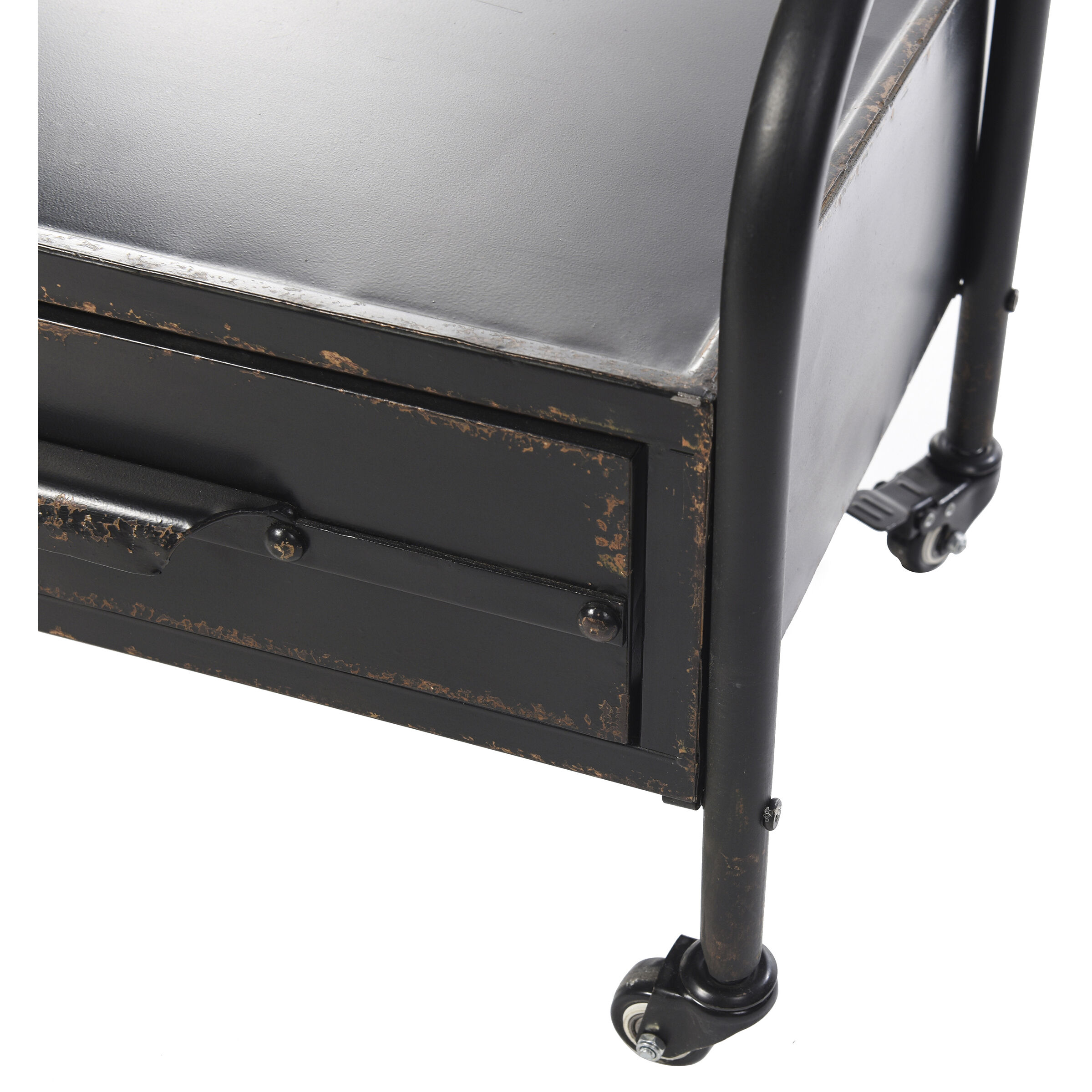 Cheval 72 X 26 inch Blackened Grey Galvanized Mirror