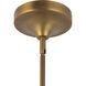 Reese 41 inch Vintage Brass Chandelier Ceiling Light in Amber Glass