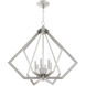 Prism 6 Light 26 inch Brushed Nickel Chandelier Ceiling Light