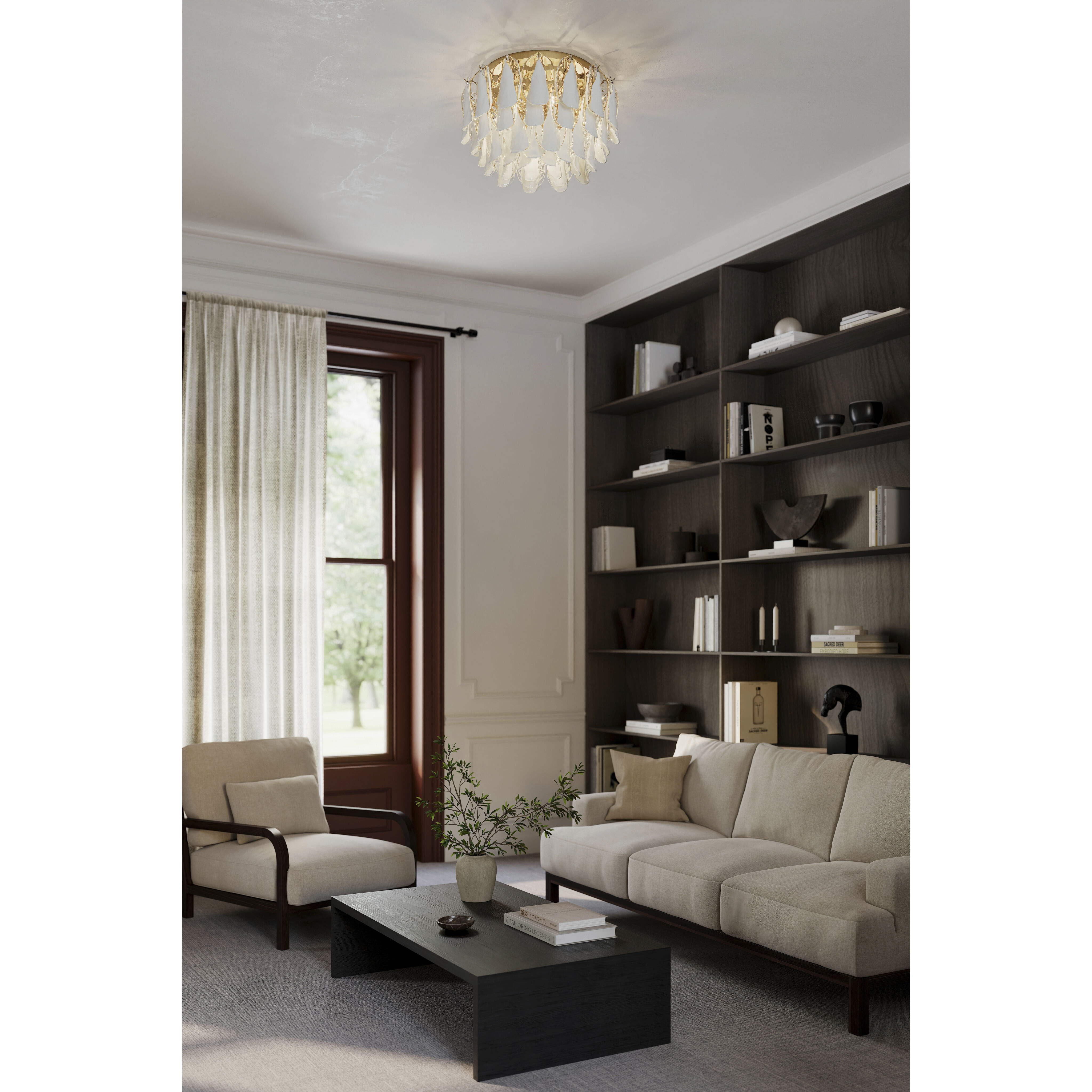 Verla Crest 6 Light 24.25 inch Legacy Brass Flush Mount Ceiling Light