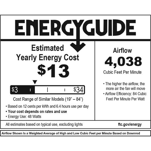 Oasis 60 inch Matte Black Fan, Coastal Elements