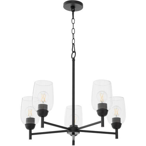 Wallinger 5 Light 24.5 inch Matte Black Chandelier Ceiling Light