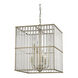 Salem 6 Light 16 inch Aged Silver with Clear Chandelier Ceiling Light