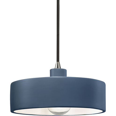 Radiance Collection 1 Light 12 inch Brushed Nickel Pendant Ceiling Light