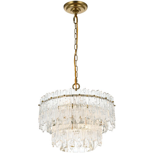 Emilia 4 Light 15 inch Satin Gold Pendant Ceiling Light