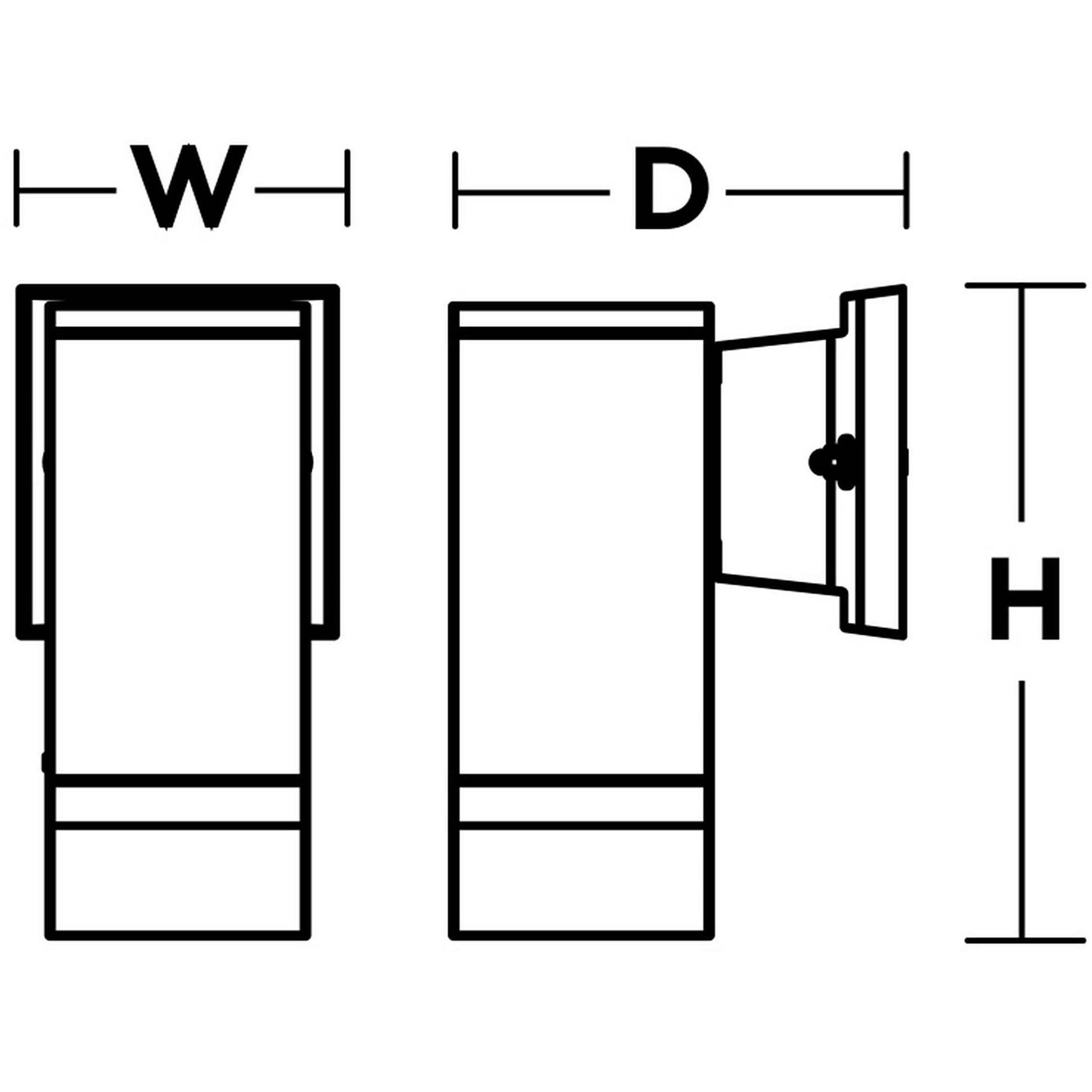 Edmund LED 8 inch Black Outdoor Wall Sconce