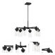 Bennet 6 Light 28 inch Midnight Outdoor Chandelier