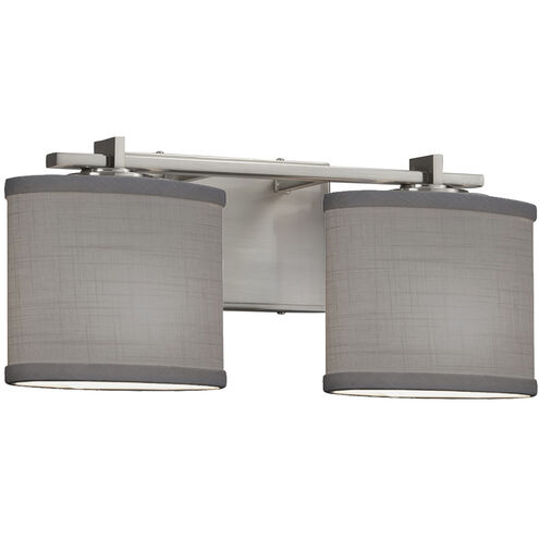 Textile 16.5 inch Brushed Nickel Bath Bar Wall Light