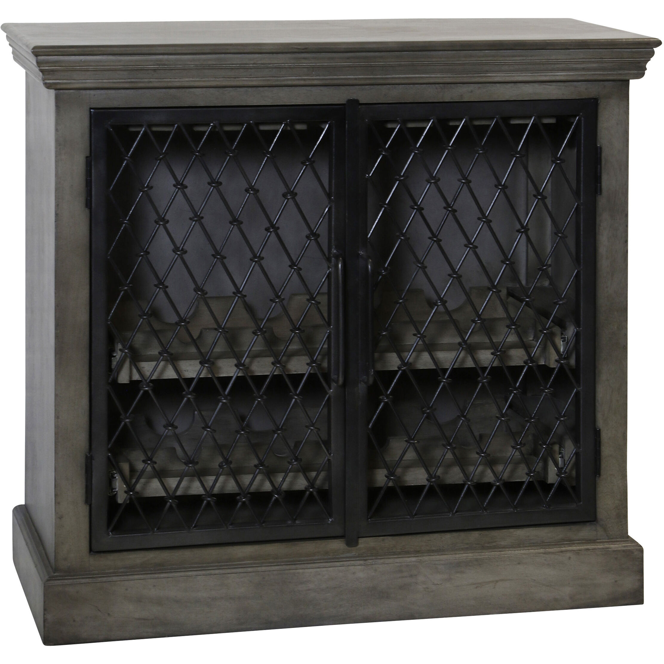 Belvedere Gray and Black and Gunmetal Cabinet