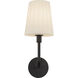 Alora Mood Plisse 1 Light 8 inch Matte Black Bath Vanity Light Wall Light