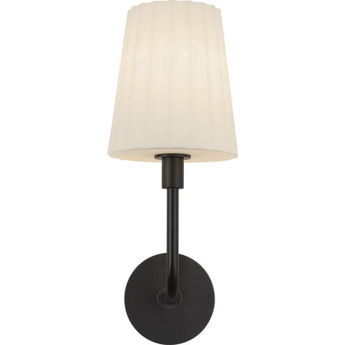 Alora Mood Plisse 1 Light 8 inch Matte Black Bath Vanity Light Wall Light