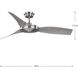 Spicer 54 inch Brushed Nickel with Grey Weathered Wood Blades Outdoor Ceiling Fan