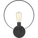 Hoop 1 Light 12 inch Matte Black Wall Sconce Wall Light