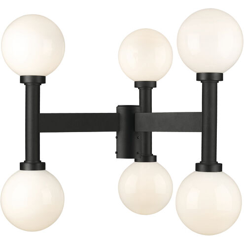 Laurent 6 Light 30 inch Black Outdoor Post Mount Fixture