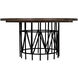 Silberman 60 X 60 inch Dark Walnut with Matte Black Dining Table