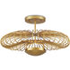 Sheereen 1 Light 20 inch Contemporary Gold Leaf and  Contemporary Gold Semi-Flush Mount Ceiling Light