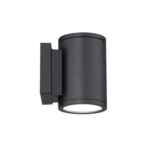 Tube LED 5 inch Black Outdoor Wall Light