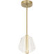 Mulberry LED 10.88 inch Brushed Gold and Light Guide Pendant Ceiling Light