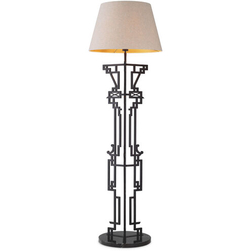 Thomas 68.9 inch 40.00 watt Matte Black with Black Marble Base Floor Lamp Portable Light