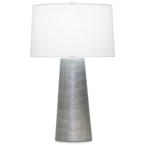 FlowDecor Charles 30.5 inch 150.00 watt Grey Carved Table Lamp Portable Light 3902 - Open Box