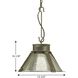 Point Dume™ Rockdance 1 Light 15.75 inch Aged Brass Pendant Ceiling Light, Design Series