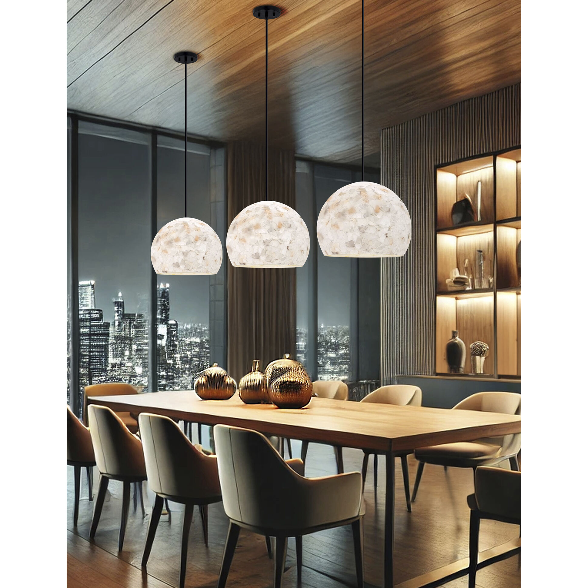 Alabaster Rocks Collection 1 Light 13 inch Matte Black Pendant Ceiling Light, Globe Family