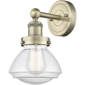 Olean 1 Light 6.5 inch Antique Brass and Seedy Sconce Wall Light