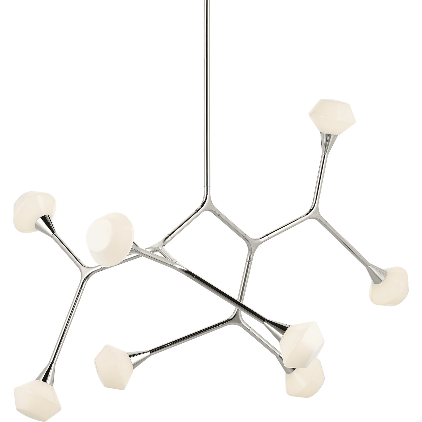 Cassius 8 Light 26.5 inch Polished Nickel Chandelier Ceiling Light, Convertible