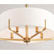 Surrey 5 Light 22 inch Natural Brass Chandelier Ceiling Light
