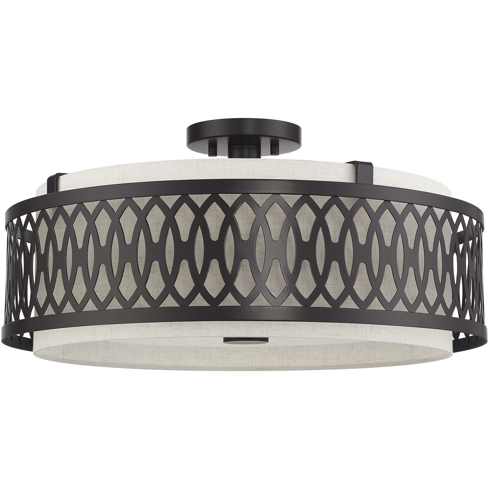 Vistaview 4 Light 21 inch English Bronze Semi-Flush Ceiling Light