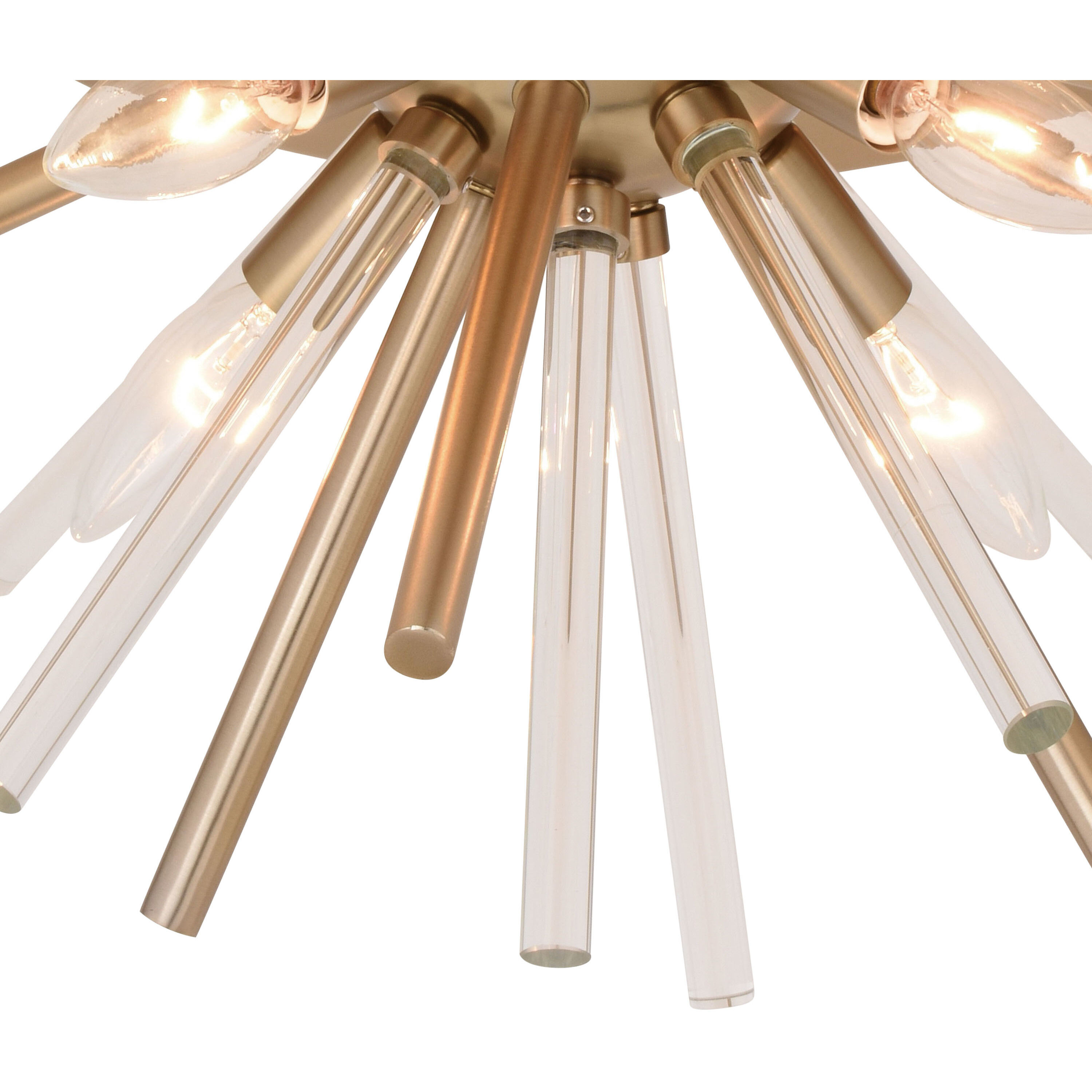 Aria LED 22.5 inch Natural Brass Flush Mount Ceiling Light