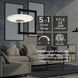 Alpine LED 21 inch Light Antique Brass Flush Mount Ceiling Light