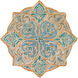 Bonifate 60 X 60 inch Sky Blue/Aqua/Cream/Camel/Sea Foam/Dark Green Rugs in 5 Ft Round, Round