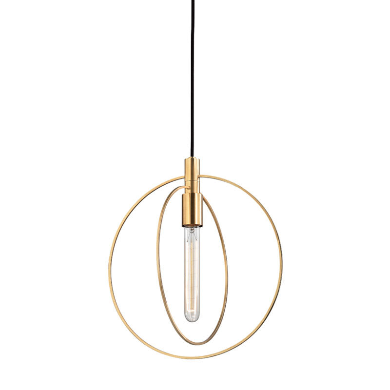 Masonville 1 Light 12.75 inch Aged Brass Pendant Ceiling Light