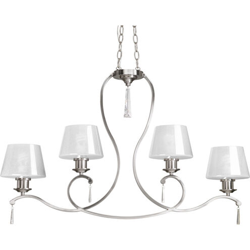 Dazzle 4 Light 38 inch Brushed Nickel Chandelier Ceiling Light