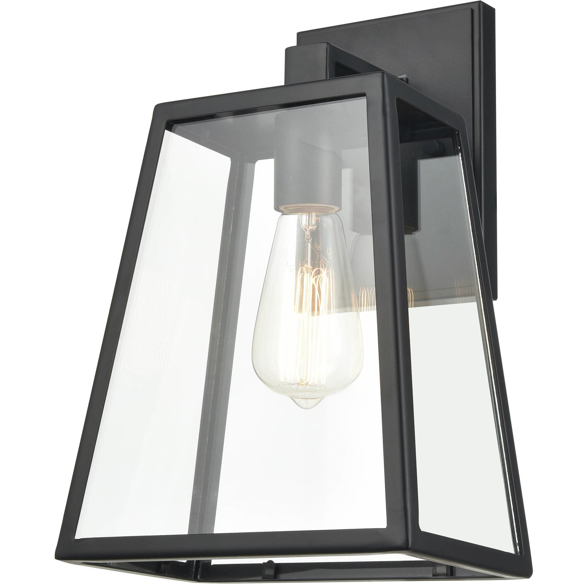 Grant 1 Light 13.5 inch Powder Coated Black Outdoor Wall Sconce