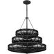 Ophelia LED 30 inch Black Chandelier Ceiling Light, Multi Tier