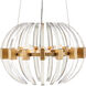Coquette 3 Light 13.5 inch Clear/Antique Brass Chandelier Ceiling Light, Small