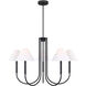 Drew & Jonathan Porteau 5 Light 38 inch Midnight Black Chandelier Ceiling Light