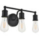 Serif 3 Light 15 inch Black Wall Sconce Wall Light