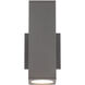 Cubix LED 9.42 inch Bronze Outdoor Wall Lighting in 3000K, WAC Limited