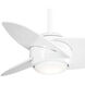 Slant 36 inch White Ceiling Fan