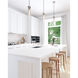 Beau 1 Light 4.75 inch Brushed Nickel Pendant Ceiling Light