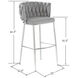 Woven Gray and Silver Chair