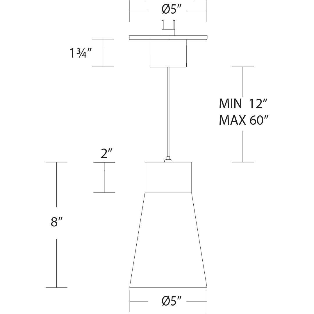 Twist-N-Lite LED 5 inch White Mini-Pendant Ceiling Light, WAC Limited