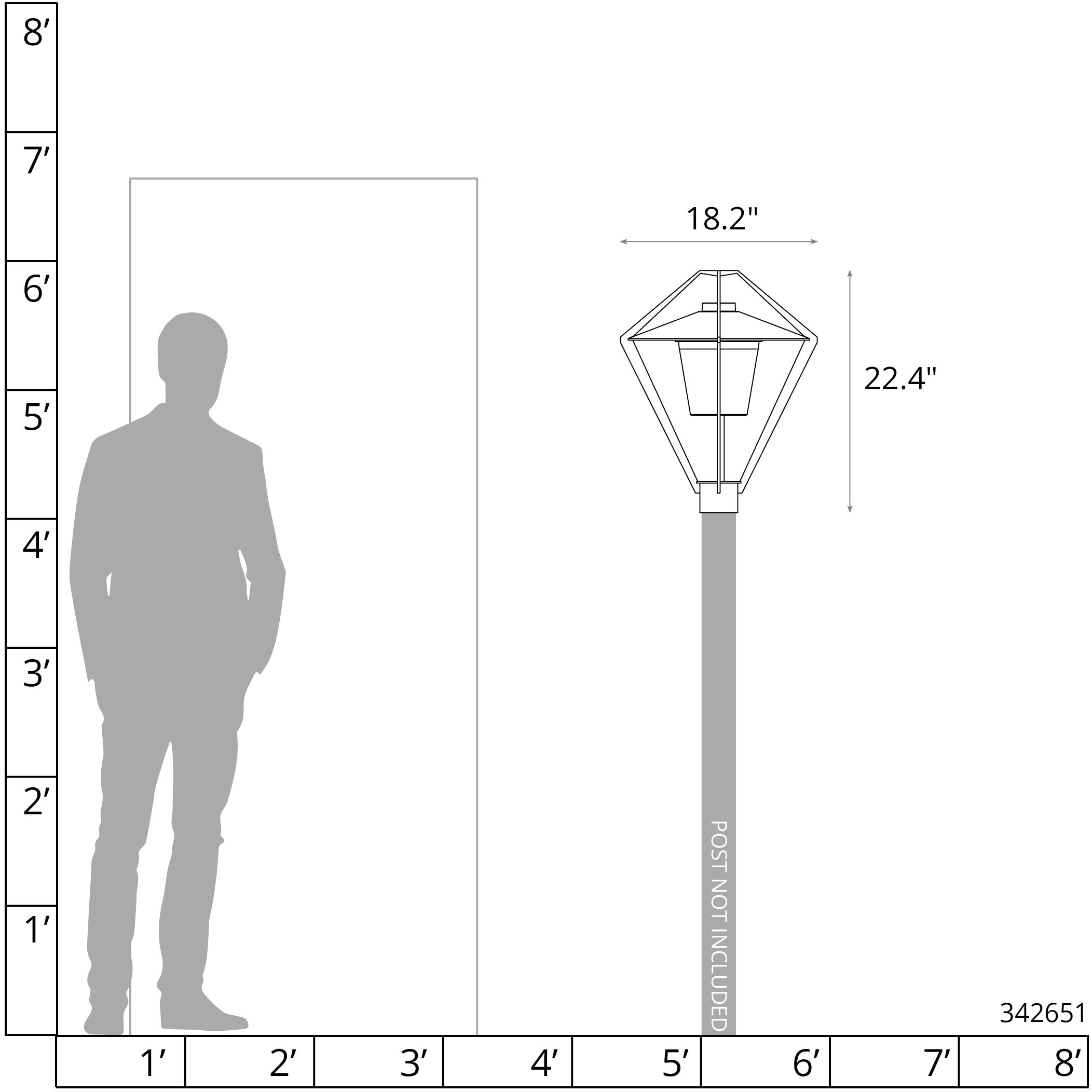 Stellar 1 Light 22.4 inch Coastal Burnished Steel Outdoor Post Light