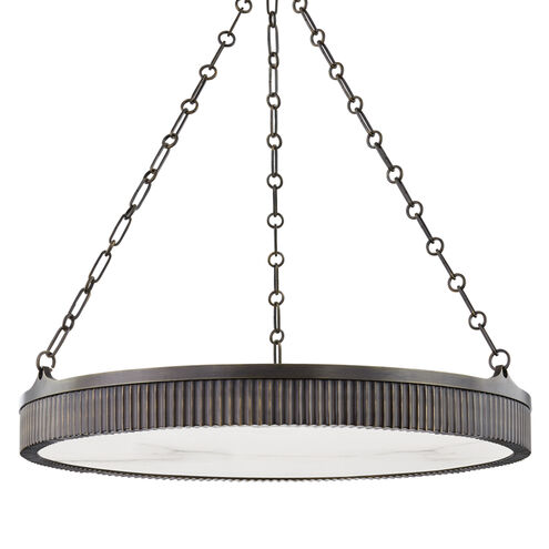 Lynden LED 30 inch Distressed Bronze Chandelier Ceiling Light