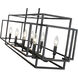 Titania 8 Light 44 inch Matte Black Linear Chandelier Ceiling Light